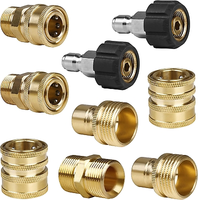 #ad Pressure Washer Adapter Set Quick Disconnect Kit M22 Swivel to 3 8#x27;#x27; Quick Con $28.35