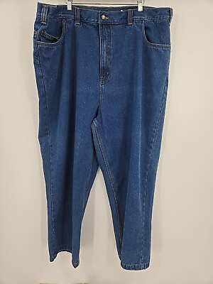 #ad Harbor Bay Jeans Men#x27;s Size 48 x 28 Traditional Denim Loose Fit 100% Cotton $17.88