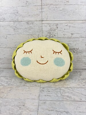 #ad RARE BlaBla Sun Hand Knitted Anthropologie Sweet Dreams Toddler Pillow Moss 13quot; $34.95