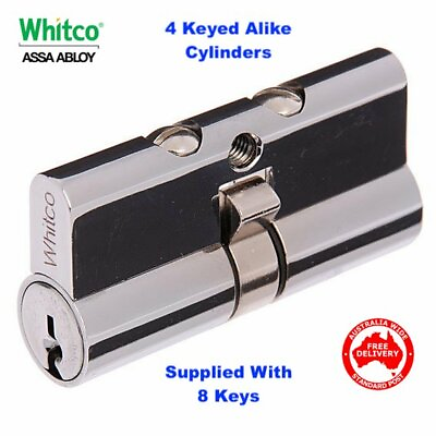 #ad #ad 4 KEYED ALIKE Whitco Security Door Cylinder Suits Doric Austral Tasman W842500 AU $96.00