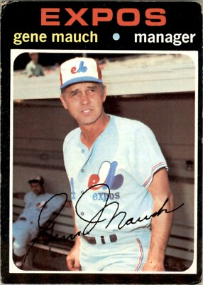 #ad 1971 TOPPS GENE MAUCH MONTREAL EXPOS #59 VG EX $2.00
