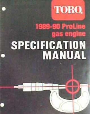 #ad 1989 1990 Consumer Gas Engine Specification Manual OEM 492 0352 $6.99