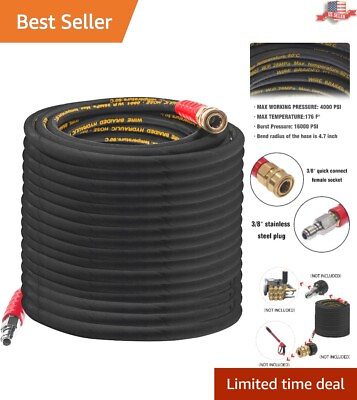 #ad Heavy Duty 4000 PSI Power Washer Hose 50FT Length Quick Connect Fittings $70.65