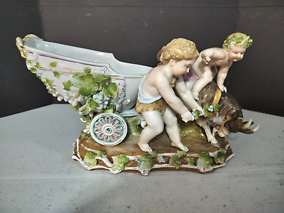#ad Antique German Meissen style Porcelain Centerpiece 6.5#x27; x 12quot;. $395.00