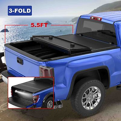 #ad TRI Fold Hard Truck Tonneau Cover 5.5FT Bed For 2007 2024 Toyota Tundra On Top $412.91