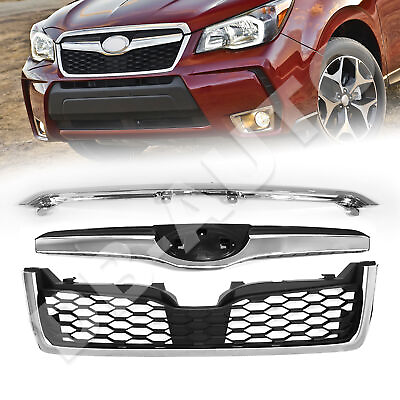 #ad Fit 2014 2018 2017 Subaru Forester Front Chrome Factory OE Style Grille Grill $48.49