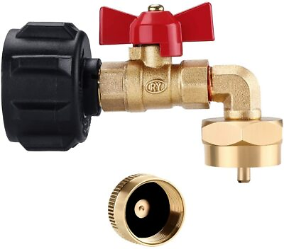 #ad 90 Degrees QCC1 Propane Refill Pressure Elbow Adapter ON Off Control Valve 1LB $14.69