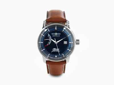 #ad Zeppelin Atlantic Blue Dial Brown Leather Strap Automatic 8462 3 Men#x27;s Watch 50M $317.13