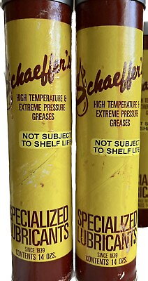 #ad LOT OF 2 Schaeffer’s High temperature and extreme pressure grease 2 14 oz New OS $14.99