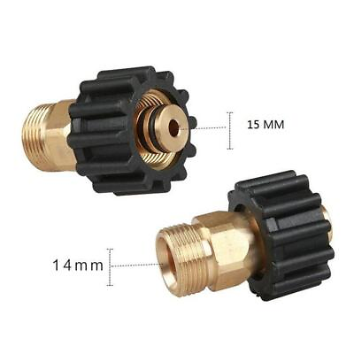 #ad Garden hose pressure washer adapter brass quick coupling M22M X $9.99