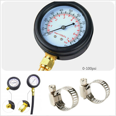 #ad With Case 0 100 PSI Fuel Injection Pump Injector Tester Test Pressure Gauge $40.39