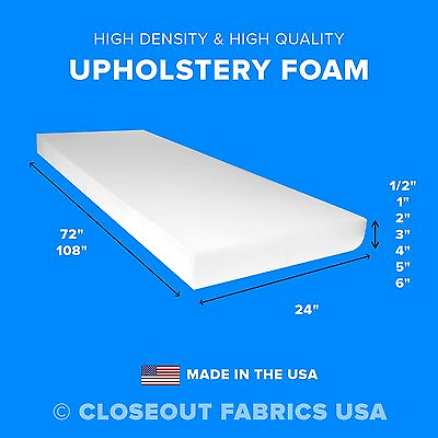 High Density Upholstery Foam Seat Cushion Replacement Sheets $160.95