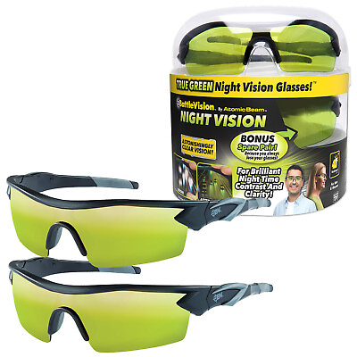 #ad #ad As Seen On TV Battlevision Night Vision Glasses for Driving by BulbHead $19.99