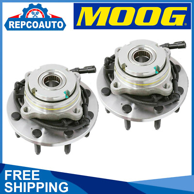 Pair MOOG Front Wheel Bearing Hub for 1999 2004 Ford F250 F350 Super Duty w ABS #ad $207.08