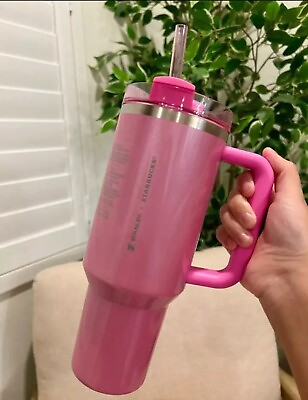 #ad #ad Stanley 40oz Starbucks Pink Exclusive Tumbler H2.0 FlowState Quencher $55.99