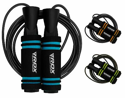 #ad Skipping Jump Rope by RDX MMA Weighted Jump Rope Speed Rope Gym Fitness $9.99