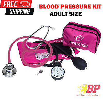 Aneroid Sphygmomanometer Stethoscope Set with Adult Size Blood Pressure Cuff #ad $12.99