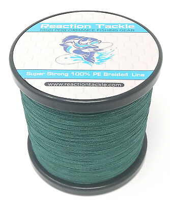 #ad Reaction Tackle Braided Fishing Line Braid Moss Green 4 and 8 Strands $99.99