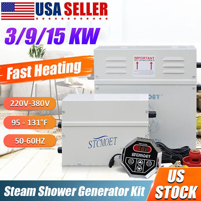 #ad Steam Shower Generator Kit Includes Steam GeneratorControlSteam Head Cable $198.87