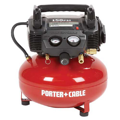 #ad Porter Cable C2002 0.8 HP 6 Gal. Oil Free Air Compressor Certified Refurbished $131.99