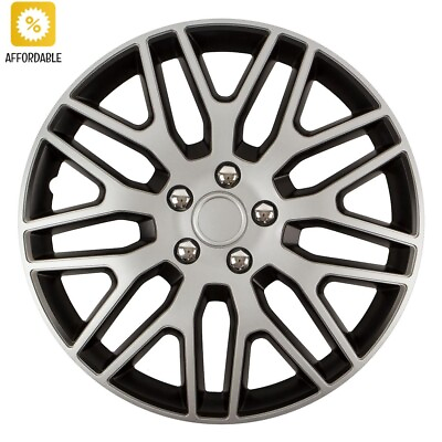 #ad 4x 17quot; Hubcap Tire amp; Steel Wheels DAKAR NC Silver And Black Cars Accessories $168.15