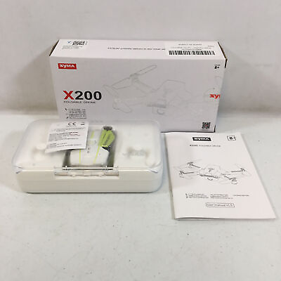 #ad Syma X200 White Green Pressure Fixed Position Remote Control Foldable Drone $49.99