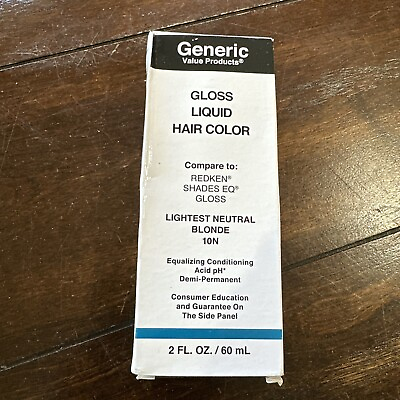 #ad Generic Value Products “Light Neutral Blonde 10N”Gloss Liquid Hair Color 2 Oz $12.85