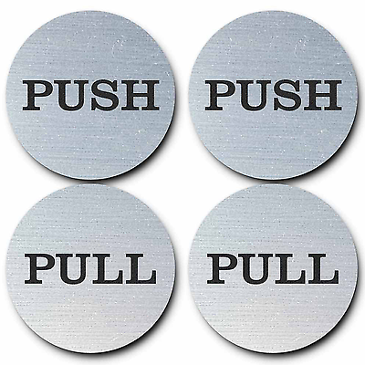 #ad Round Push Pull Door Sign 2 Sets 2quot; Diameter $15.19