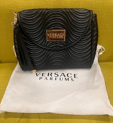 #ad Versace black clutch purse BRAND NEW AUTHENTIC WITH DUST BAG $65.00