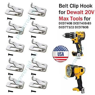 #ad 10X Replacement for Dewalt Belt Hook Clip 20V Power Tools for DCD980 DCD985 $11.73
