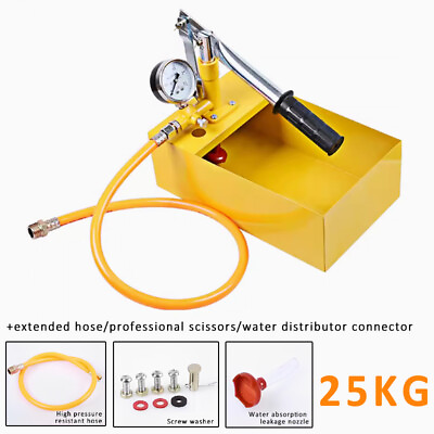 #ad Commercial Manual Test Pump Water Copper Pipe Pressure Hydraulic Test Pump 25kg AU $109.98