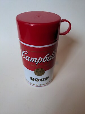 #ad Campbell#x27;s Soup Vintage 1988 Thermos With Lid Cup Lunch Hot Cold 11.5 Ounce $14.99