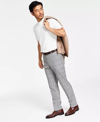 #ad Tommy Hilfiger Men#x27;s 30x30 Modern Fit Flex Stretch Patterned Performance Pants $19.95