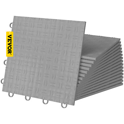 #ad VEVOR Garage Tiles Interlocking Garage Flooring Tiles 12x12quot; 50 Pack Silver $93.69