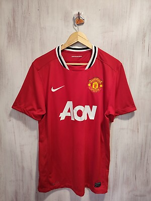 #ad Manchester United 2011 2012 home Sz L Nike shirt jersey soccer football kit tee $49.95