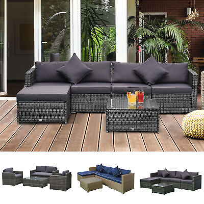 #ad 6 PCS Outdoor Rattan Sofa Furniture Infinite Options amp; Pure Comfort $409.99