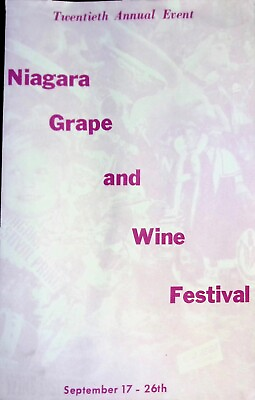 #ad #ad TWENTIETH ANNUAL EVENT NIAGARA GRAPE AND WINE FESTIVAL TRAVEL BROCHURE $15.16