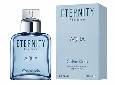 Eternity Aqua by Calvin Klein 3.3 3.4 oz EDT Cologne for Men New In Box #ad $25.48