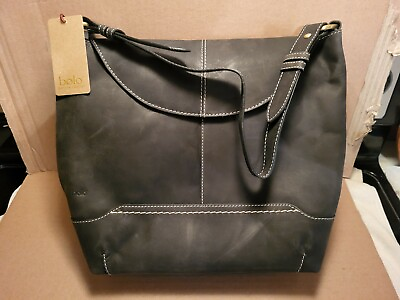 #ad Bolo Genuine Black Leather Purse NWT Shoulder Style Purse BL010 2 compartments $20.00