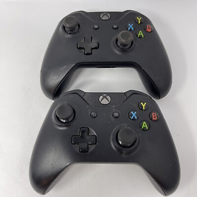 #ad Lot Of 2 Broken Microsoft Xbox One Wireless Controllers 1537 Parts Repair $19.99