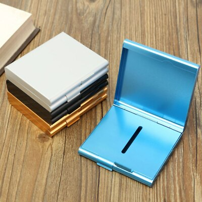 #ad Cigarette Case Metal Cigarette Box for Smoke Male Gift Tobacco Case Double Layer $5.10
