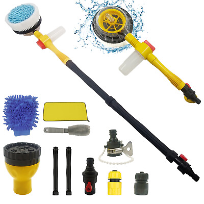 #ad Chenille Car Wash Brush Cleaning Mop Auto Spin Extendable Long Handle Cleaning $17.99