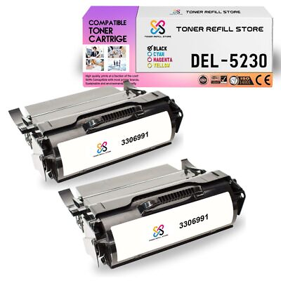 #ad 2Pk TRS 3306991 Black Compatible for DELL 5230N 5350DN Toner Cartridge $266.99