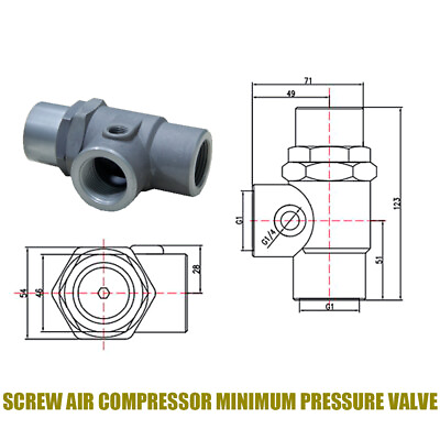 #ad MPCV25A Minimum Pressure Valve Max Pressure 16bar For Air Compressor HPDMC $63.00