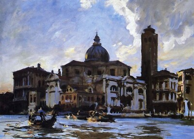 #ad #ad Oil John Singer Sargent Cityscape Venice Palazzo Labia with church canvas 36quot; $68.88