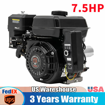 #ad 212CC 4 Stroke 7.5 HP Electric Start Horizontal Engine Go Kart Gas Engine Motor $156.75