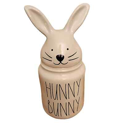 #ad NWOT Rae Dunn Hunny Bunny Candy Cookie Jar $46.73