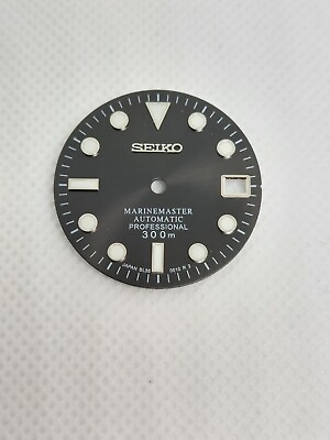 #ad New SEIKO Mod Marinemaster Black Date Dial FOR NH35 28.5mm C $34.99