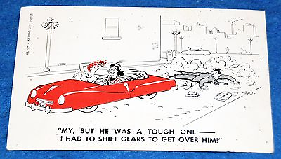 #ad My But He Was A Tough One I Had To Shift Gears To Get Over Him Postcard Used $1.99