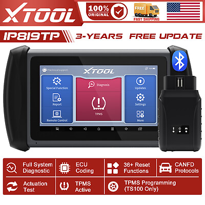 #ad XTOOL IP819TP Auto Scanner Full System Diagnostic CANFD TPMS Programming Active $559.00